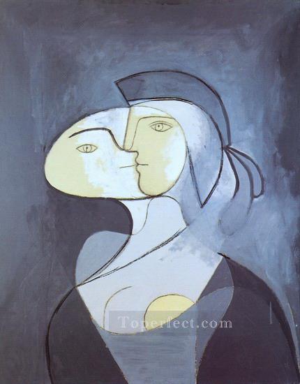 Marie Therese face et profil 1931 Cubism Oil Paintings
